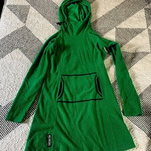 Melanzana micro grid fleece dress xs